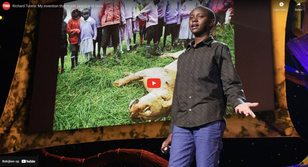 TED-talk Richard Turere storytelling ontstaansverhalen
